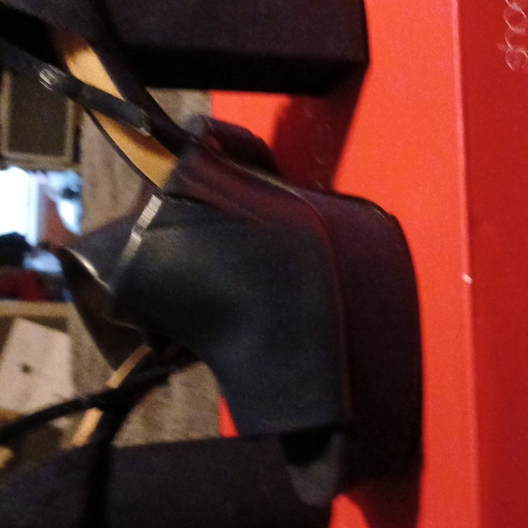 Navy blue chunky heels - Picture 1 of 4